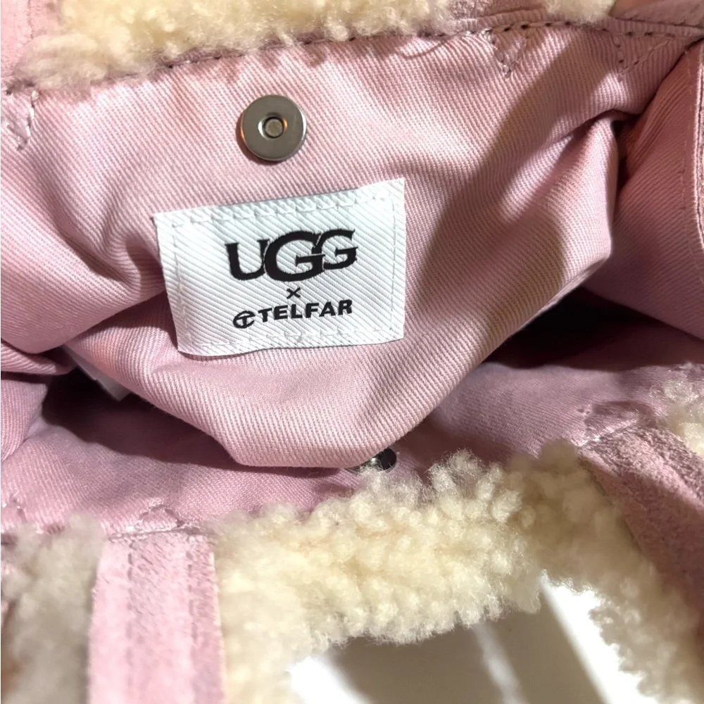 Telfar Blush Shearling Mini Bag UGG  Telfar shearling crossbody bag - Picture 3 of 9